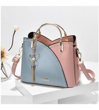 GlobeasyYeni Çanta Trendy Büyük Kapasiteli Moda Messenger Kadın Omuz Çantası Mavi