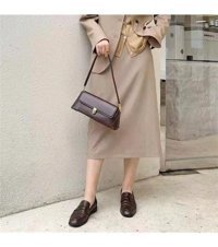 Ce1 Yeni Moda Çanta Trendi Baget Kadın Omuz Çantası Kahverengi
