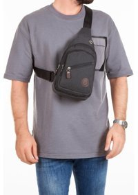 Newish Polo Unisex Çok Gözlü Kadın Omuz Çantası Siyah