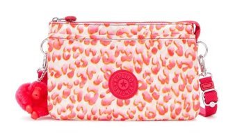 Kipling Riri Latın Cheetah Kadın Omuz Çantası Pembe