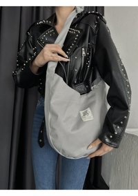 Takmoda Su İtici Kumaş Kadın Omuz Çantası Gri