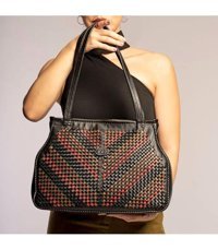 Gön Handmade Deri Örgü Sak Kadın Omuz Çantası Yeşil