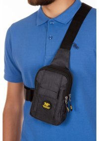 Newish Polo Bölmeli Kadın Omuz Çantası Siyah - Sarı