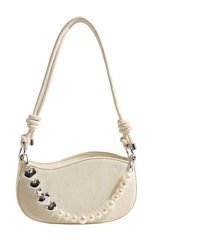 Aolan Versatile Fashion İnci Zincirli Kadın Omuz Çantası Beyaz