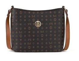 Bilik Deri Monogram Nv 1008 Kadın Omuz Çantası Siyah - Taba
