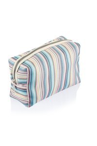 Namlı Çanta Clutch Çok Renkli Düz Kumaş Küçük Boy Seyahat Makyaj Çantası