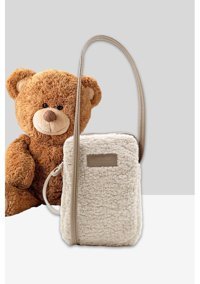 Nothing Kürklü Peluş Mini luk Krem Krem Kadın Omuz Çantası Krem - Vizon