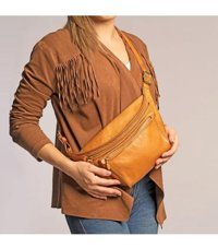 Gön Handmade Deri Bel Enya Olive Kadın Omuz Çantası Yeşil