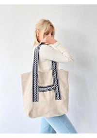 Retrobird 12519 Tasarım Tote Kadın Omuz Çantası Bej