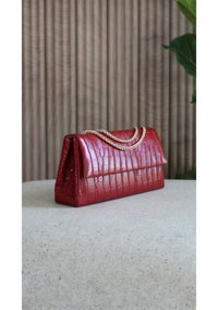 Watchofroyal Desenli Ve Lotus Kadın Omuz Çantası Kırmızı