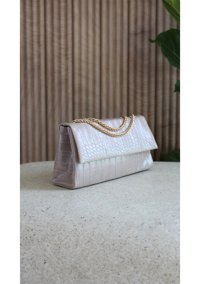 Watchofroyal Desenli Ve Lotus Kadın Omuz Çantası Vizon