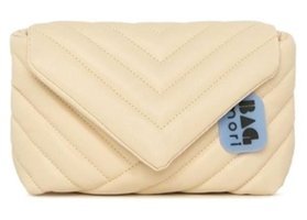Bagmori Mini V Nakışlı Krem Krem Kadın Omuz Çantası Krem