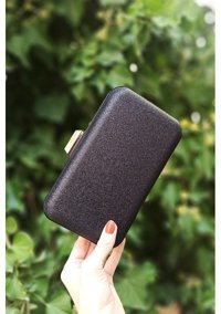 Çlk Accessories Saten Abiye Trkrm237 Kadın Omuz Çantası Lacivert