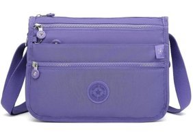 Smart Bags Krinkıl Kumaş Postacı Kadın Omuz Çantası Mor