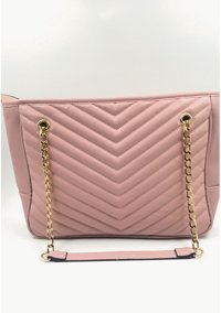 Melen Shoes Enchant Kapitone Nakışlı Fermuarlı Kadın Omuz Çantası Pembe