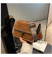 Worryfreeshopping Lbw Retro Küçük Kare Kadın Omuz Çantası Kahverengi