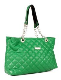 Luwwe Bag'S Yarı Zincir Tasarım Kapitoneli 10553 Kadın Omuz Çantası Yeşil