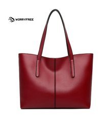 Worryfreeshopping Büyük Kapasiteli Kadın Yumuşak Ve Şık Wr0419203 Kadın Omuz Çantası Kırmızı