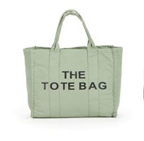 Modhy Organik Kanvas Kumaş Tote Bag Mint Kadın Omuz Çantası Mint