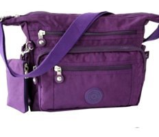 Mega Bag Krinkıl Kumaş Mega213 Kadın Omuz Çantası Mor
