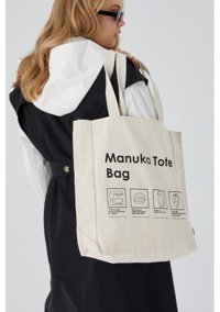 Manuka Körüklü Bez Kanvas Tote Kadın Omuz Çantası Ekru