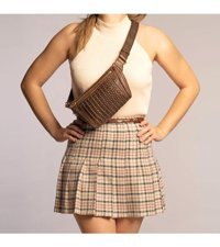 Gön Handmade Deri Bel Ago Kadın Omuz Çantası Taba
