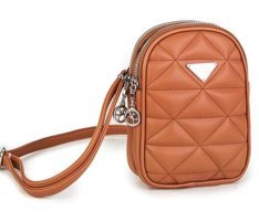Grande Nas Bag1227 Kapitone Bölmeli Kol Mini Kadın Omuz Çantası Taba
