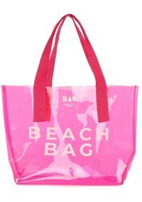Bagmori Beach Bag Şeffaf Plaj Kadın Omuz Çantası Fuşya