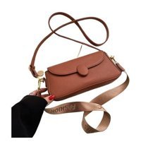 Forestbird Çok Yönlü Retro Küçük Kare Kadın Omuz Çantası Kahverengi