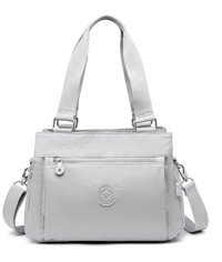 Smart Bags 1125 Krınkle Kumaş Kadın Omuz Çantası Gri