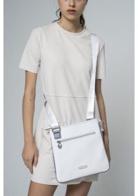 Valentino Orlandi Monogram Vlt033 Kadın Omuz Çantası Beyaz - Gri