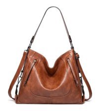 Alibee Tote Moda Hobo Büyük Kadın Omuz Çantası Kahverengi