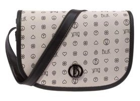 Bilik Deri Monogram Rh 06Mn Kadın Omuz Çantası Bej - Siyah