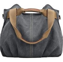 Jzcat Moda Akıllı Kanvas Tote Kadın Omuz Çantası Gri