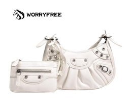 Worryfreeshopping Kart Tutuculu Moda Wr0402103 Kadın Omuz Çantası Beyaz