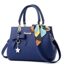 Alibee İş Bag Ladies Tasarımcısı Sahte Deri Omuz Tote Kadın Omuz Çantası Mavi