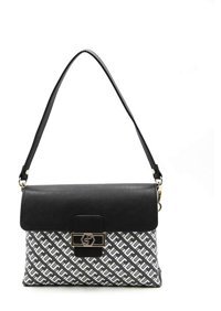 Silver & Polo Geometrik Nv1101 Geometrik Kadın Omuz Çantası Siyah