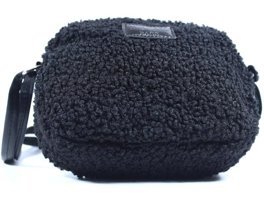 Modavia Kürklü Peluş Mini Urban Kadın Omuz Çantası Siyah