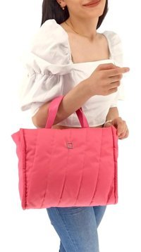 Çlk Accessories Kumaş Kadın Omuz Çantası Pembe