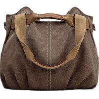 Jzcat Moda Akıllı Kanvas Tote Kadın Omuz Çantası Kahverengi