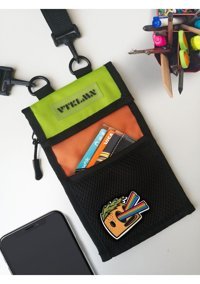 Vatkalimon Unisex Kadın Omuz Çantası Yeşil - Turuncu