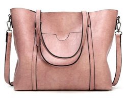 Cbtx Global 888G9 Yağlı Mum Deri AllMatch Moda Kadın Omuz Çantası Kırmızı