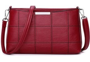 Forestbird Kadın Dikiş Moda Nakış İçin UygundurBurgonya Kadın Omuz Çantası Kırmızı