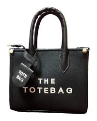Zekton The Totebag Yazılı Suni Deri Kadın Omuz Çantası Siyah