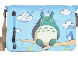 Jzcat Pamuklu Totoro Anime Kadın Omuz Çantası Mavi