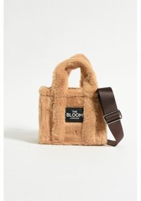The Bloom London Latte Pamuklu Mini Kadın Omuz Çantası Kahverengi