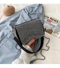 Globeasy Modaya Uygun Moda Zinciri Büyük Kapasiteli Kadın Omuz Çantası Beyaz