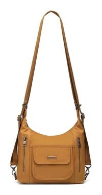 Smart Bags Barcelona Saten Kumaş Kadın Omuz Çantası Camel