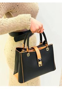 Victoria Polo Kadın Omuz Çantası Siyah - Kahverengi