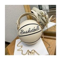 Jzcat Basketbol Şekli Zincir Tasarım Moda Kadın Omuz Çantası Kahverengi
